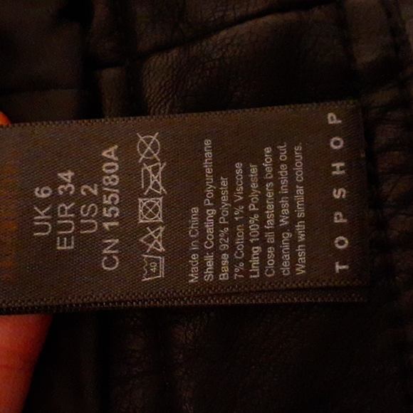topshop faux leather motorcycle jacket - Picture 6 of 6